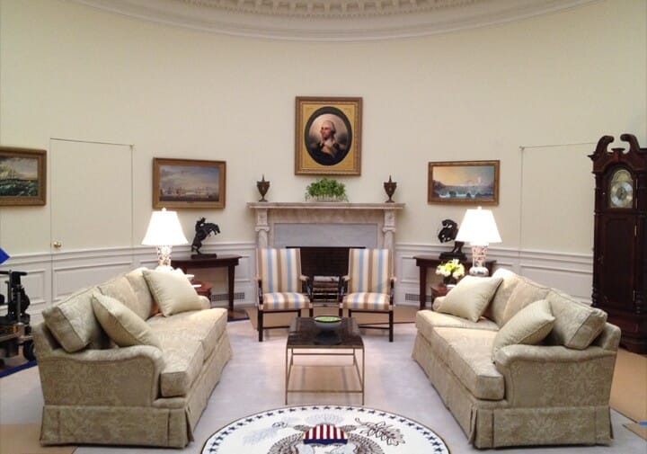 Decoração de House of Cards para a Sala Oval da Casa Branca