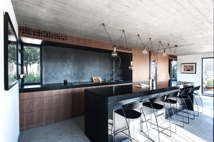 Cozinha bem iluminada - Cobertura duplex em Tel Aviv, Israel