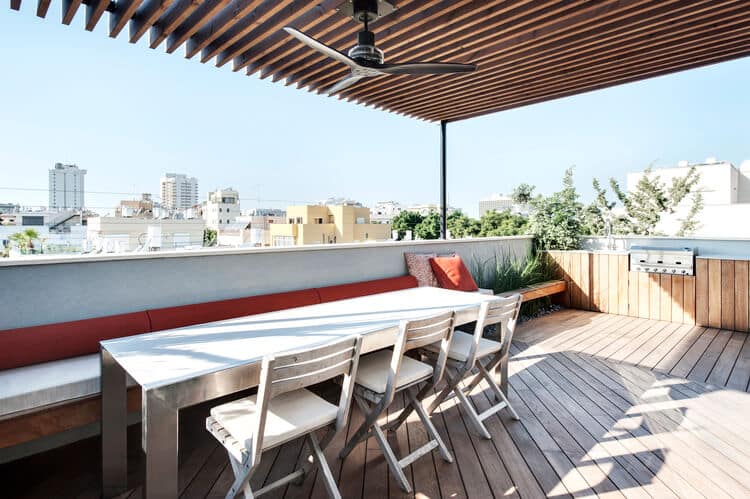 Cozinha no Terraço - Cobertura duplex em Tel Aviv, Israel