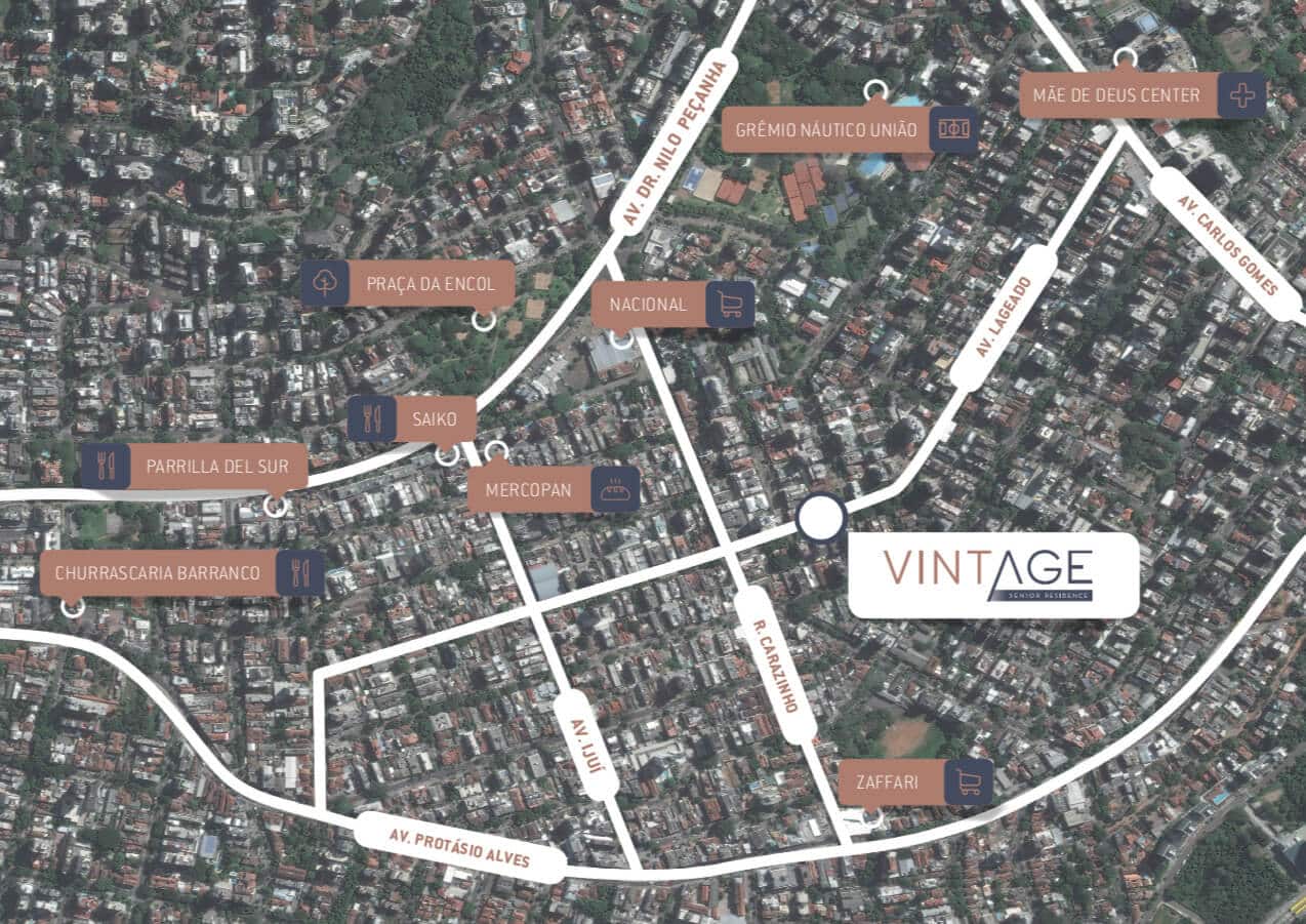Localização do Vintage Senior Residence