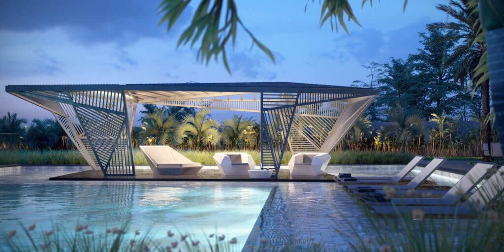 Pool house do Latitud Condominium Design.
