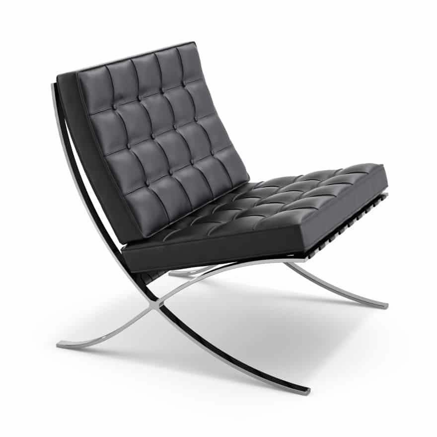 Cadeira Barcelona, de Mies van der Rohe e Lilly Reich, fortes expoentes da Bauhaus.