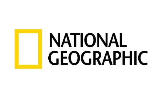 Logotipo da National Geographic, renomada produtora de documentários, filmes e séries, que se encontram no Disney+.