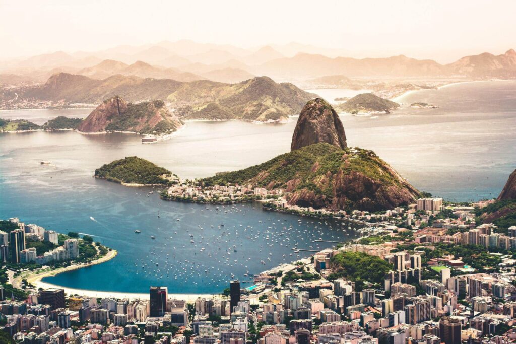 Vista da diversidade natural da cidade do Rio de Janeiro.