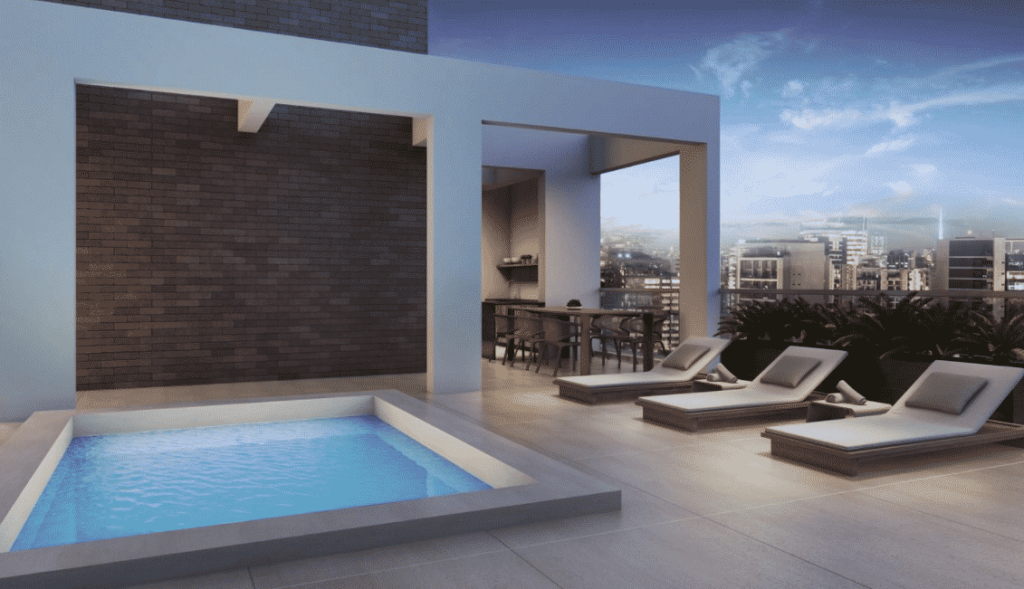 Terraço do apartamento I.180 Ibirapuera de 520 m² com tipologia garden.