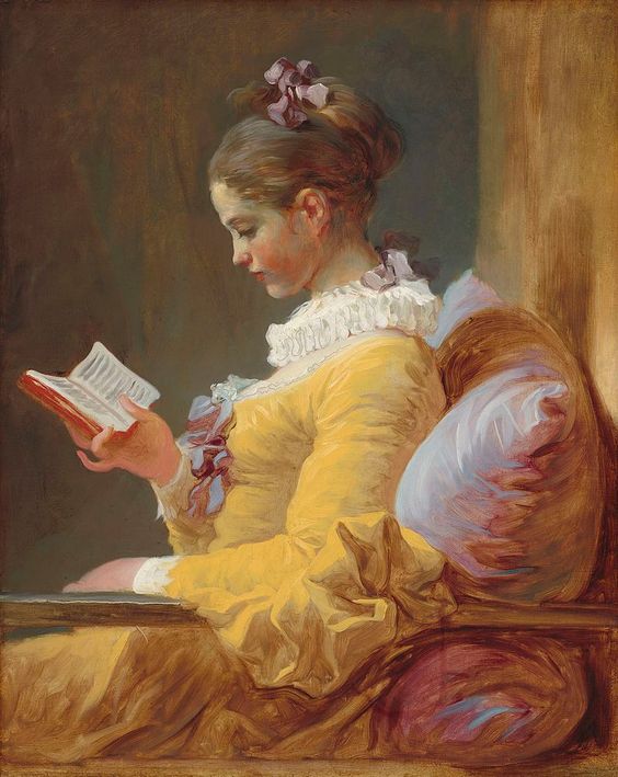 Quadro A leitora de Jean-Honoré Fragonard, uma obra do Rococó.