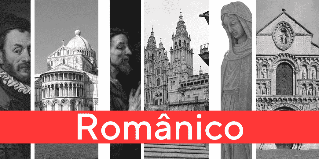 Personificações e obras do estilo românico.