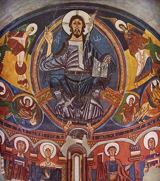 Pintura românica localizada no interior da Igreja de Sant Climent de Taüll.