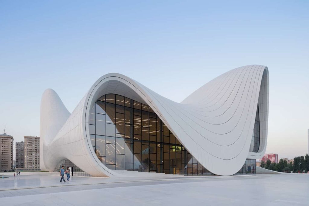 Arquitetura paramétrica projetada por Zaha Hadid.
